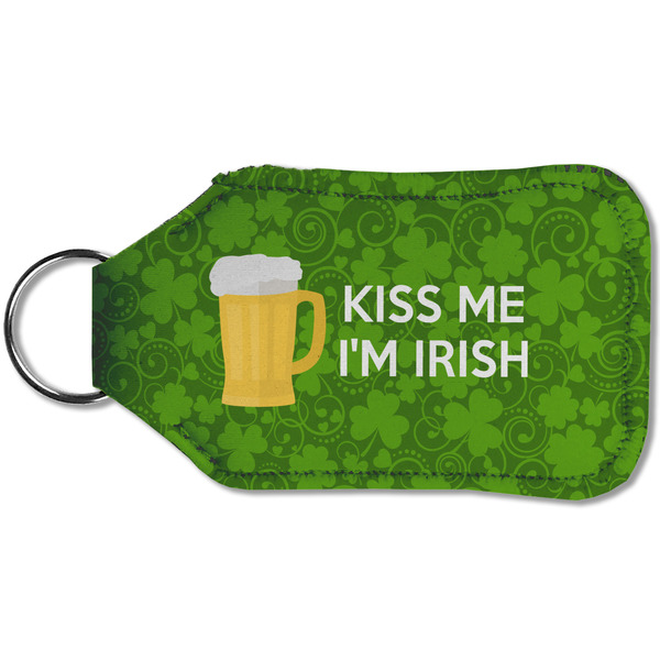 Kiss Me I'm Irish Sanitizer Holder Keychain - Small (Back)