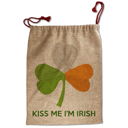 Kiss Me I'm Irish Santa Sack - Front