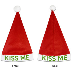 Kiss Me I'm Irish Santa Hat - Front & Back