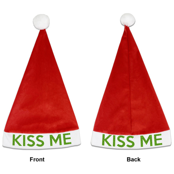 Custom Kiss Me I'm Irish Santa Hat - Front & Back
