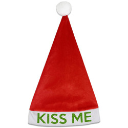 Kiss Me I'm Irish Santa Hat - Front
