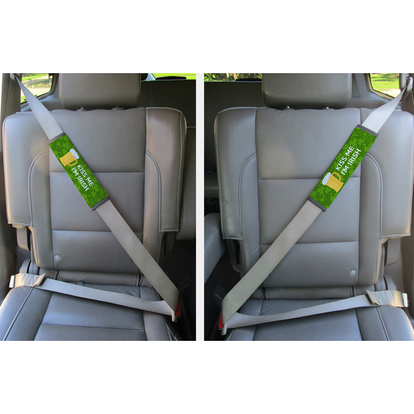 Kiss Me I'm Irish Seat Belt Covers (Set of 2 - In the Car)