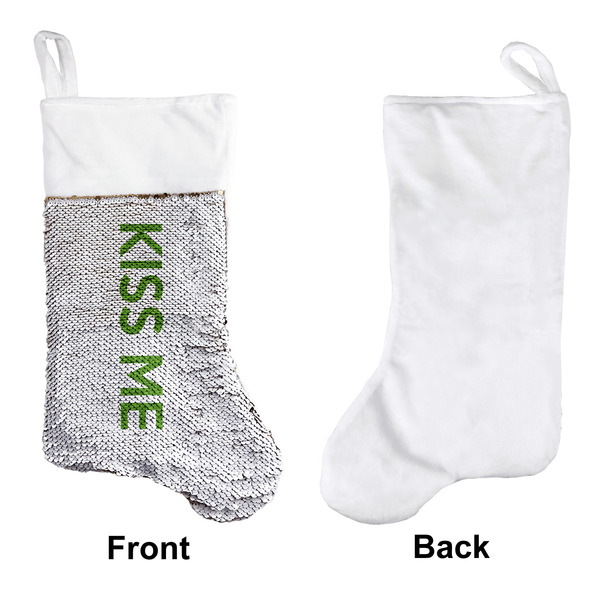 Kiss Me I'm Irish Sequin Stocking - Approval