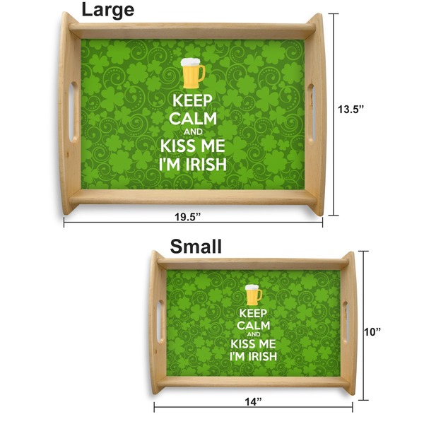 Kiss Me I'm Irish Serving Tray Wood Sizes