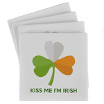 Kiss Me I'm Irish Absorbent Stone Coasters - Set of 4