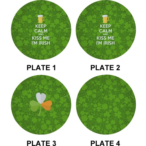 Kiss Me I'm Irish Set of Appetizer / Dessert Plates (Approval)