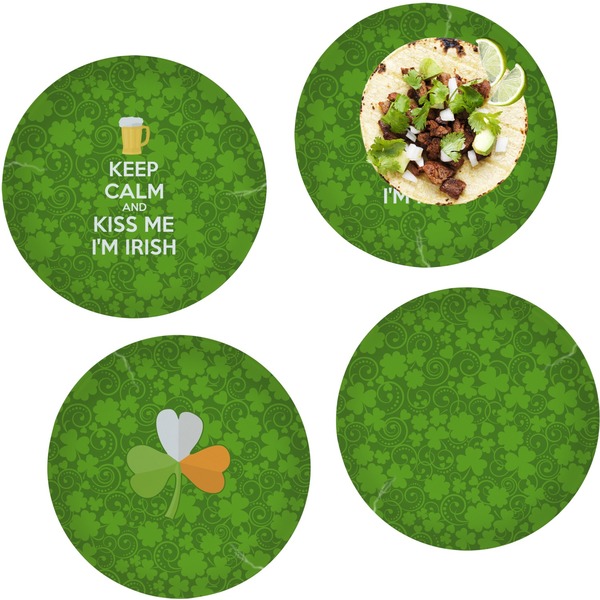 Kiss Me I'm Irish Set of Lunch / Dinner Plates