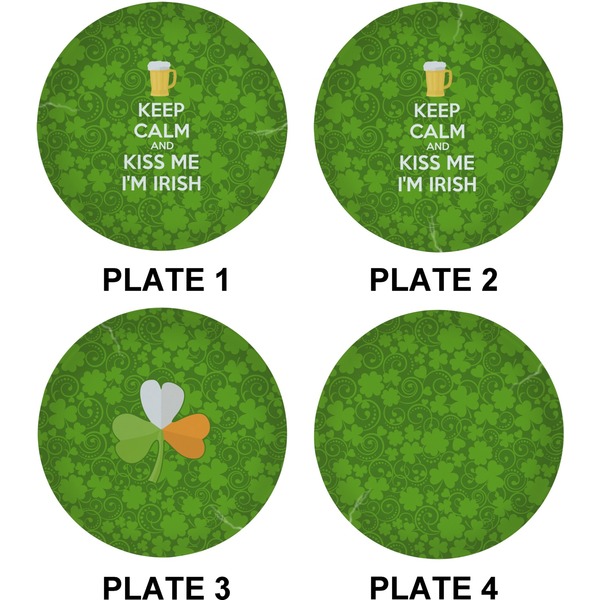 Kiss Me I'm Irish Set of Lunch / Dinner Plates (Approval)
