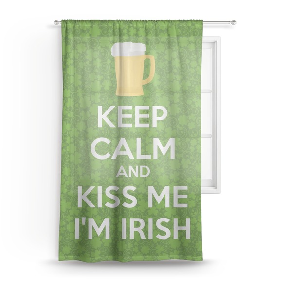 Custom Kiss Me I'm Irish Sheer Curtain - 50"x84" (Personalized)