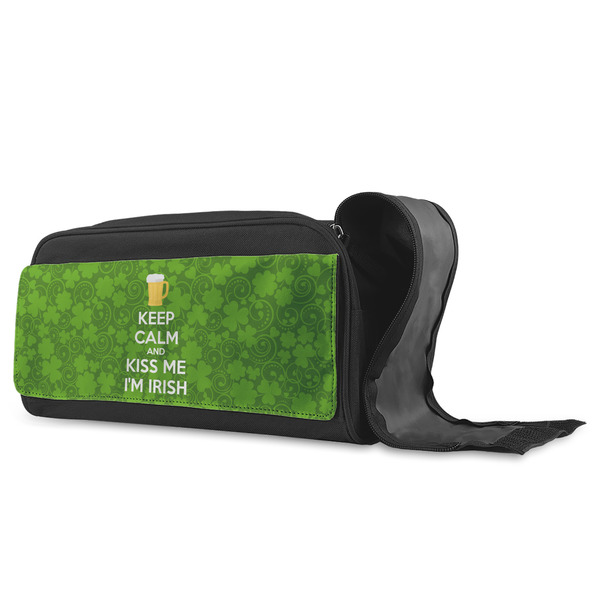 Kiss Me I'm Irish Shoe Bags - ANGLE (Open)