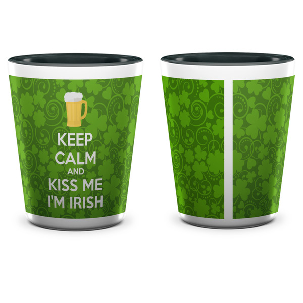 Kiss Me I'm Irish Shot Glass - Two Tone - APPROVAL