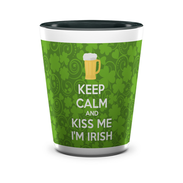 Kiss Me I'm Irish Shot Glass - Two Tone - FRONT