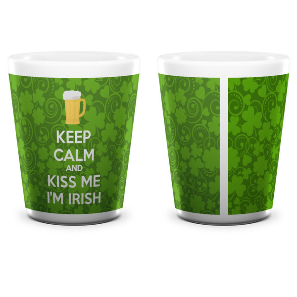 Kiss Me I'm Irish Shot Glass - White - APPROVAL