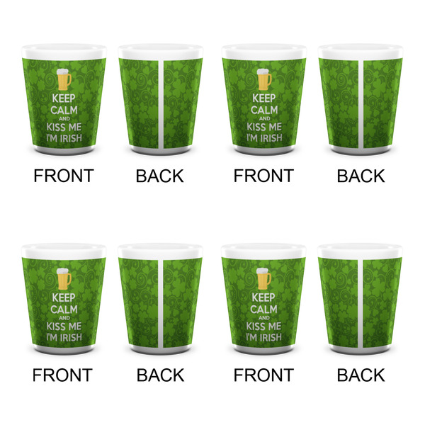 Kiss Me I'm Irish Shot Glass - White - Set of 4 - APPROVAL