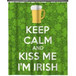 Kiss Me I'm Irish Extra Long Shower Curtain - 70"x84" (Personalized)