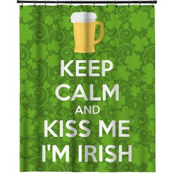 Kiss Me I'm Irish Extra Long Shower Curtain - 70"x84" (Personalized)