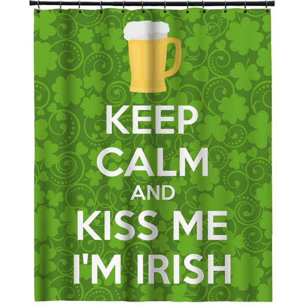 Custom Kiss Me I'm Irish Extra Long Shower Curtain - 70"x84" (Personalized)