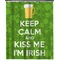 Kiss Me I'm Irish Extra Long Shower Curtain - 70"x84" (Personalized)