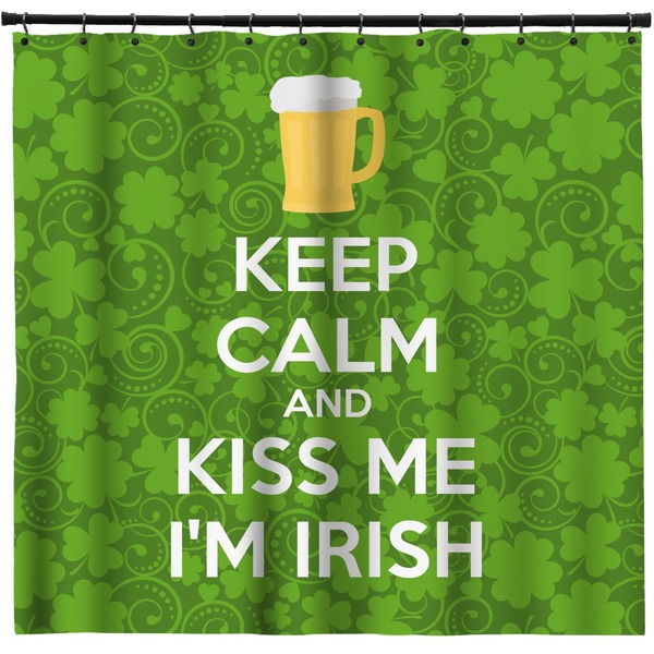 Custom Kiss Me I'm Irish Shower Curtain (Personalized)