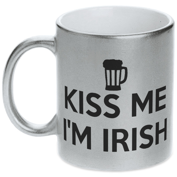 Kiss Me I'm Irish Silver Mug - Main