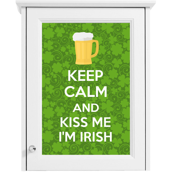 Kiss Me I'm Irish Single White Cabinet Decal