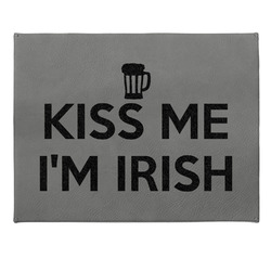 Kiss Me I'm Irish Small Gift Box w/ Engraved Leather Lid