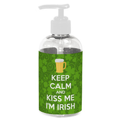 Kiss Me I'm Irish Plastic Soap / Lotion Dispenser (8 oz - Small - White)