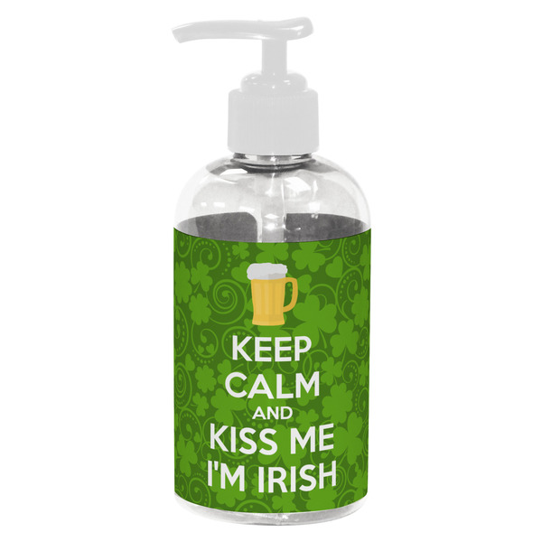Custom Kiss Me I'm Irish Plastic Soap / Lotion Dispenser (8 oz - Small - White)