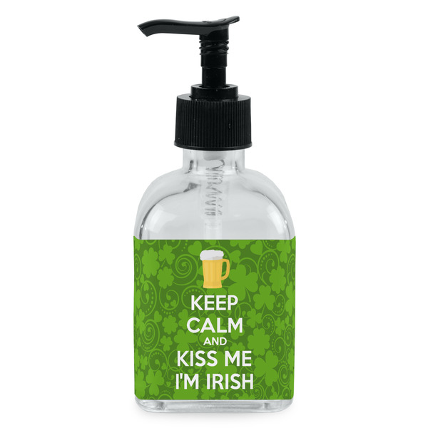 Custom Kiss Me I'm Irish Glass Soap & Lotion Bottle - Single Bottle