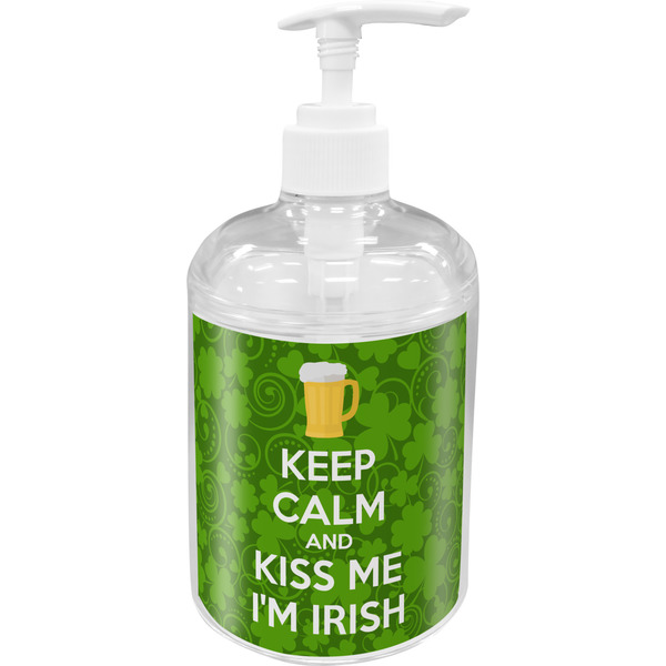 Custom Kiss Me I'm Irish Acrylic Soap & Lotion Bottle