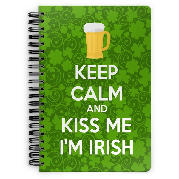 Custom Kiss Me I'm Irish Spiral Notebook - 7x10