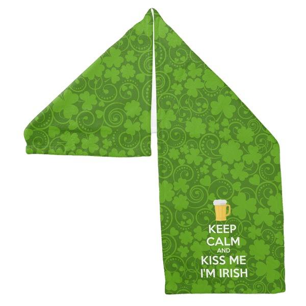 Kiss Me I'm Irish Sports Towel Folded - Both Sides Showing