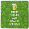 Kiss Me I'm Irish Square Rubber Backed Coaster (Personalized)