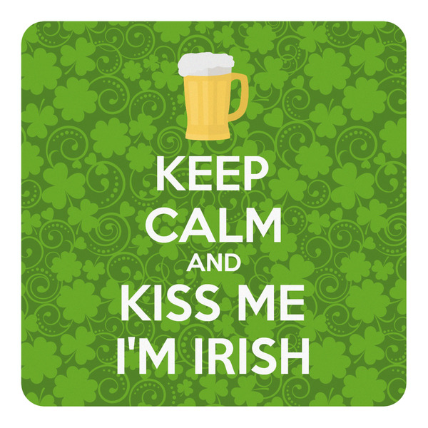 Custom Kiss Me I'm Irish Square Decal - XLarge (Personalized)