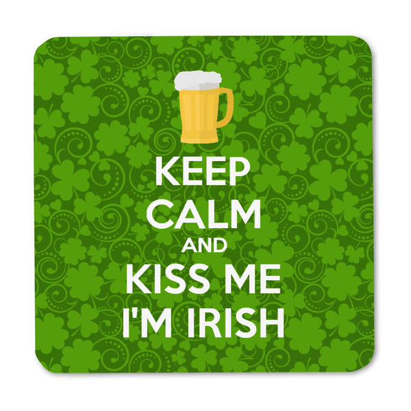 Kiss Me I'm Irish Square Fridge Magnet - FRONT