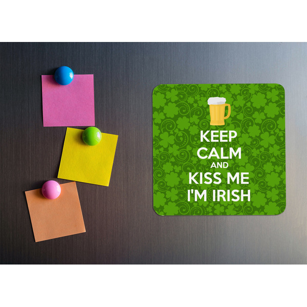 Kiss Me I'm Irish Square Fridge Magnet - LIFESTYLE