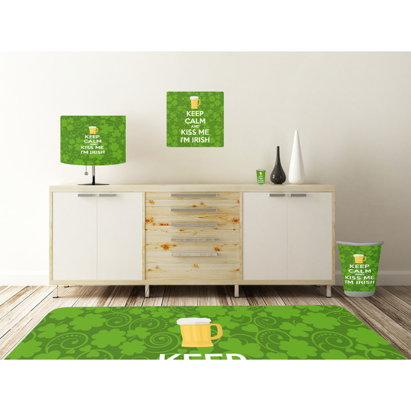 Kiss Me I'm Irish Square Wall Decal Wooden Desk
