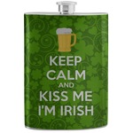 Kiss Me I'm Irish Stainless Steel Flask (Personalized)
