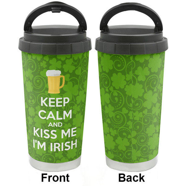 Kiss Me I'm Irish Stainless Steel Travel Cup - Apvl