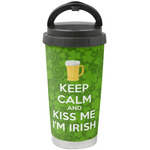 Kiss Me I'm Irish Stainless Steel Coffee Tumbler (Personalized)