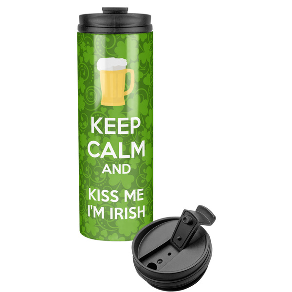 Custom Kiss Me I'm Irish Stainless Steel Skinny Tumbler