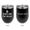 Kiss Me I'm Irish Stainless Wine Tumblers - Black - Double Sided - Approval