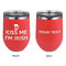 Kiss Me I'm Irish Stainless Wine Tumblers - Coral - Double Sided - Approval