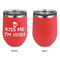 Kiss Me I'm Irish Stainless Wine Tumblers - Coral - Single Sided - Approval