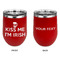 Kiss Me I'm Irish Stainless Wine Tumblers - Red - Double Sided - Approval