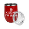 Kiss Me I'm Irish Stainless Wine Tumblers - Red - Single Sided - Alt View