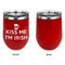 Kiss Me I'm Irish Stainless Wine Tumblers - Red - Single Sided - Approval