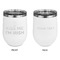 Kiss Me I'm Irish Stainless Wine Tumblers - White - Double Sided - Approval