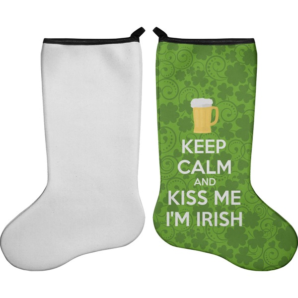 Kiss Me I'm Irish Stocking - Single-Sided - Approval