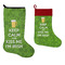Kiss Me I'm Irish Stockings - Side by Side compare